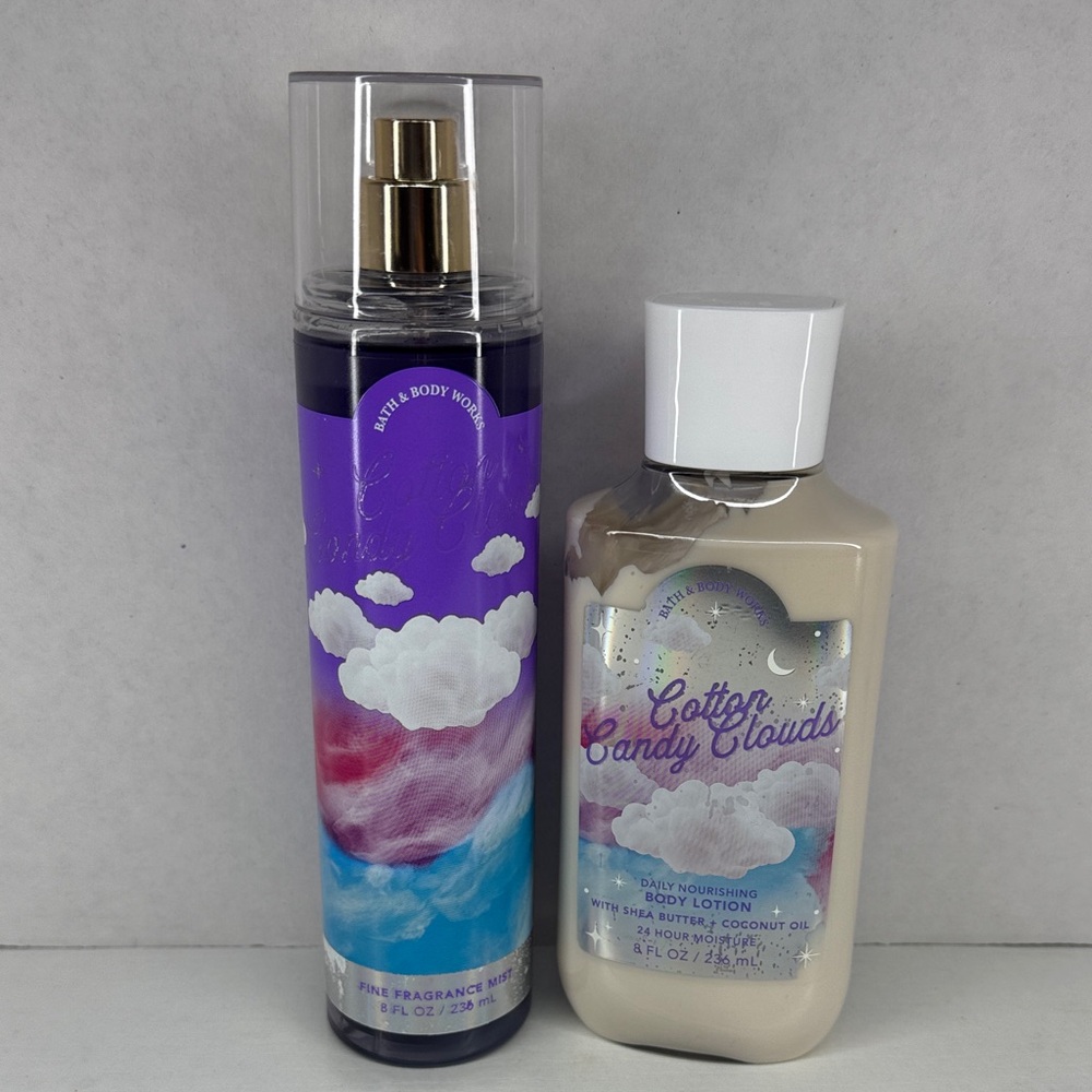 BATH & BODY WORKS Cotton Candy Clouds Body Lotion and Mist Set